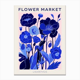 Blue Flower Market Poster Lisianthus 1 Canvas Print