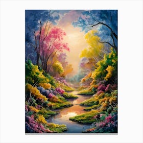 Rainbow In The Forest 1 Canvas Print