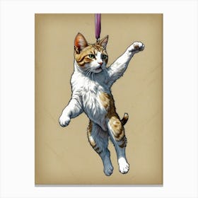 Cat On A String Canvas Print