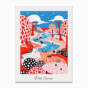 Poster Of Porto Cesareo, Italy, Illustration In The Style Of Pop Art 1 Canvas Print