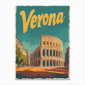 Aihrgdesign A Vintage Travel Poster Of Verona Canvas Print