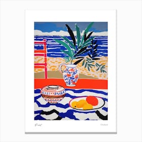 Phuket Thailand Matisse Style 3 Watercolour Travel Poster Canvas Print