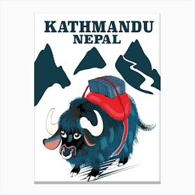 Kathmandu Nepal Yak  Canvas Print