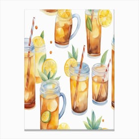 Ice Lemon Tea Canvas Print
