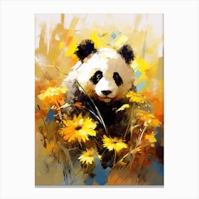 Panda Art In Impressionism Style 4 Canvas Print