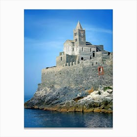 Church Of San Pietro In Gulf Of Poets Just Outside Of Porto Venere, Italy Canvas Print