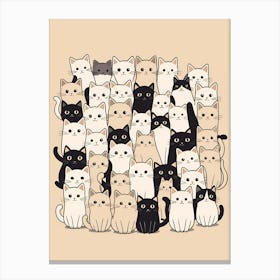 Bunch Of Cats Canvas Print