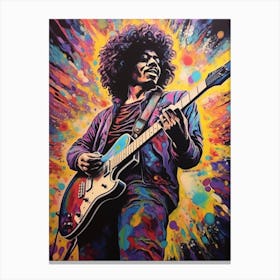 Jimi Hendrix Vintage Psycedellic 3 Canvas Print
