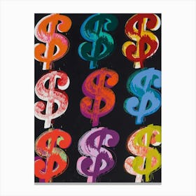 Dollar Signs Canvas Print