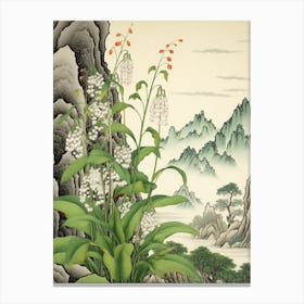 Suzuran Lily Of The Valley 2 Japanese Botanical Illustration Canvas Print