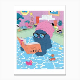 The Bath Cat Canvas Print