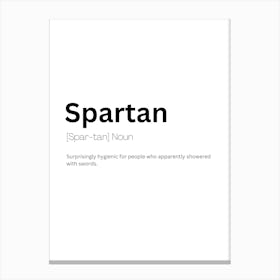 Spartan Definition Meaning Leinwandbilder