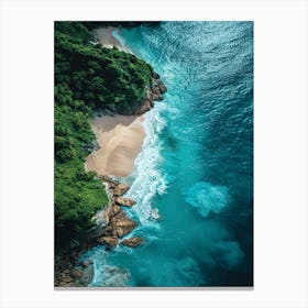 Aerial View Of A Beach In Bali Canvas Print