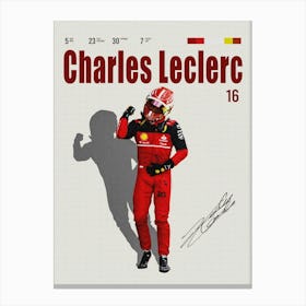 Charles Leclerc Minimal Canvas Print