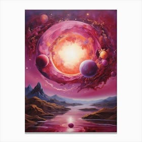 Planets In Space Canvas Print