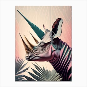 Styracosaurus Pastel Dinosaur Canvas Print