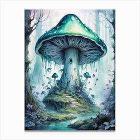 Mushroom In The Forest 3 Canvas Print