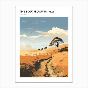 The South Downs Way England 2 Hiking Trail Landscape Poster Canvas Print