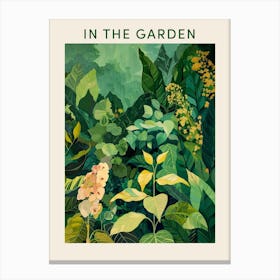 In The Garden Poster Green 6 Canvas Print