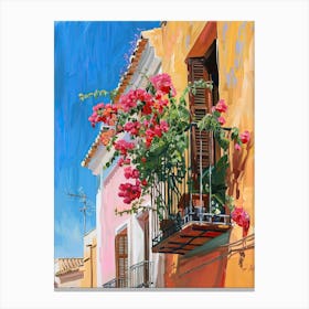 Balcony Painting In Malaga 3 Canvas Print