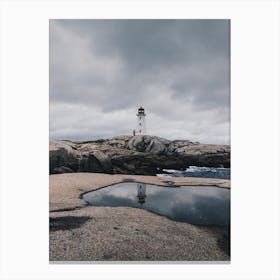 Lighthouse in Peggy's Cove Nova Scotia Canada Canvas Print