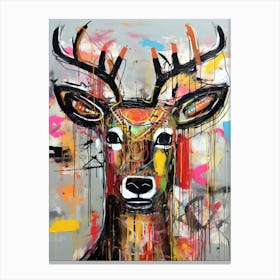 Deer 64 Neo-expressionism Canvas Print