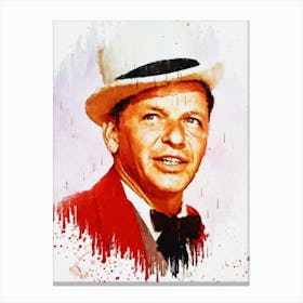 Frank Sinatra Paint Canvas Print