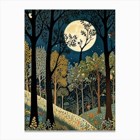 William Morris Moonlight In The Forest 81 Canvas Print