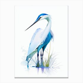 Little Blue Heron Impressionistic 1 Canvas Print