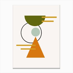 Midcentury Modern Shapes Abstract Poster 2 Canvas Print