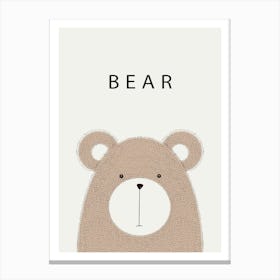 Bear Print Canvas Print