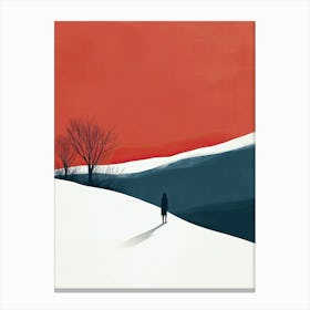 Snowy Minimalism Canvas Print