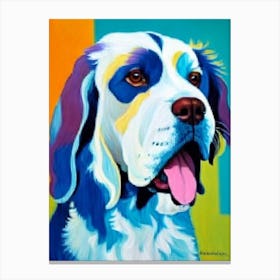 Clumber Spaniel 2 Fauvist Style dog Canvas Print