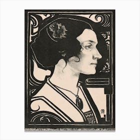 Portrait Of An Unknown Woman (1916), Richard Roland Holst Canvas Print