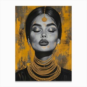 Woman In Gold Canvas Print