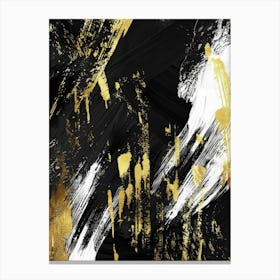 Abstract Gold And Black Painting 27 Canvas Print