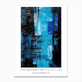 Blue Texture Abstract 1 Exhibition Poster Canvas Print