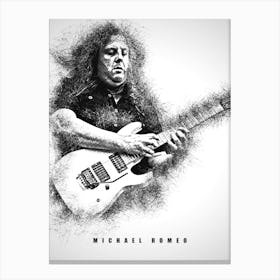 Michael Romeo Guitarist Sketch Canvas Print