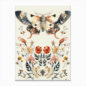 Vintage Butterflies William Morris Style 8 Canvas Print