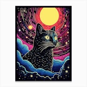 Quantum Whiskerflux, Psychedelic Cats series Canvas Print