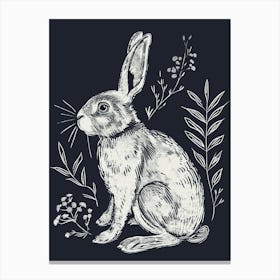 Polish Rex Rabbit Minimalist Illustration 1 Canvas Print