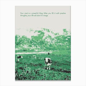 Cows In A Field Canvas Print