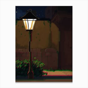 Street Lamp Wall Art Behind Couch 2 Canvas Print