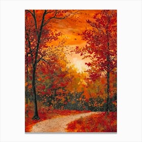 Fall Autumn Fores 2 Canvas Print