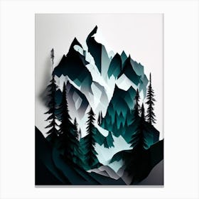 Triglav National Park Slovenia Cut Out Paper Canvas Print