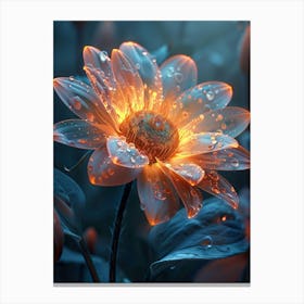 Sunflower In The Dark Canvas Print