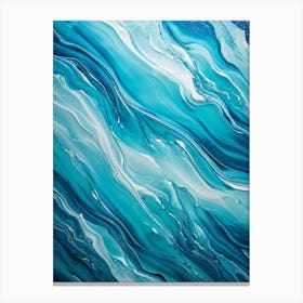 Abstract Naval Design Fusing Turquoise And Blue To Create A Ripple Effect Reminiscent Of A Turbulen (1) Canvas Print