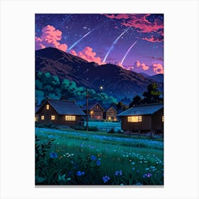 Night Sky Anime aesthetic 55 Canvas Print