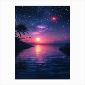 Night Sky Stock Videos & Royalty-Free Footage Canvas Print