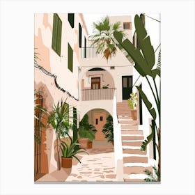 Street In Ibiza Canvas Print